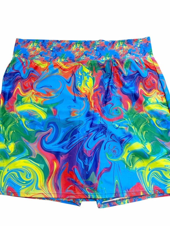 Skort Obsession Dresses & Skirts - Skort Obsession Skirt Size Large Blue Rainbow Golf Tennis Pickleball Colorful